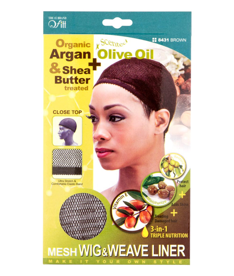 M&M Qfitt Organic Argan & Shea Butter + Olive Oil Mesh Wig & Weave Cap