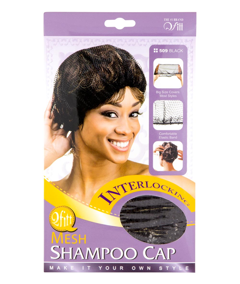 M&M Qfitt Mesh Shampoo Cap Black #509, Accessory - Cloré Beauty