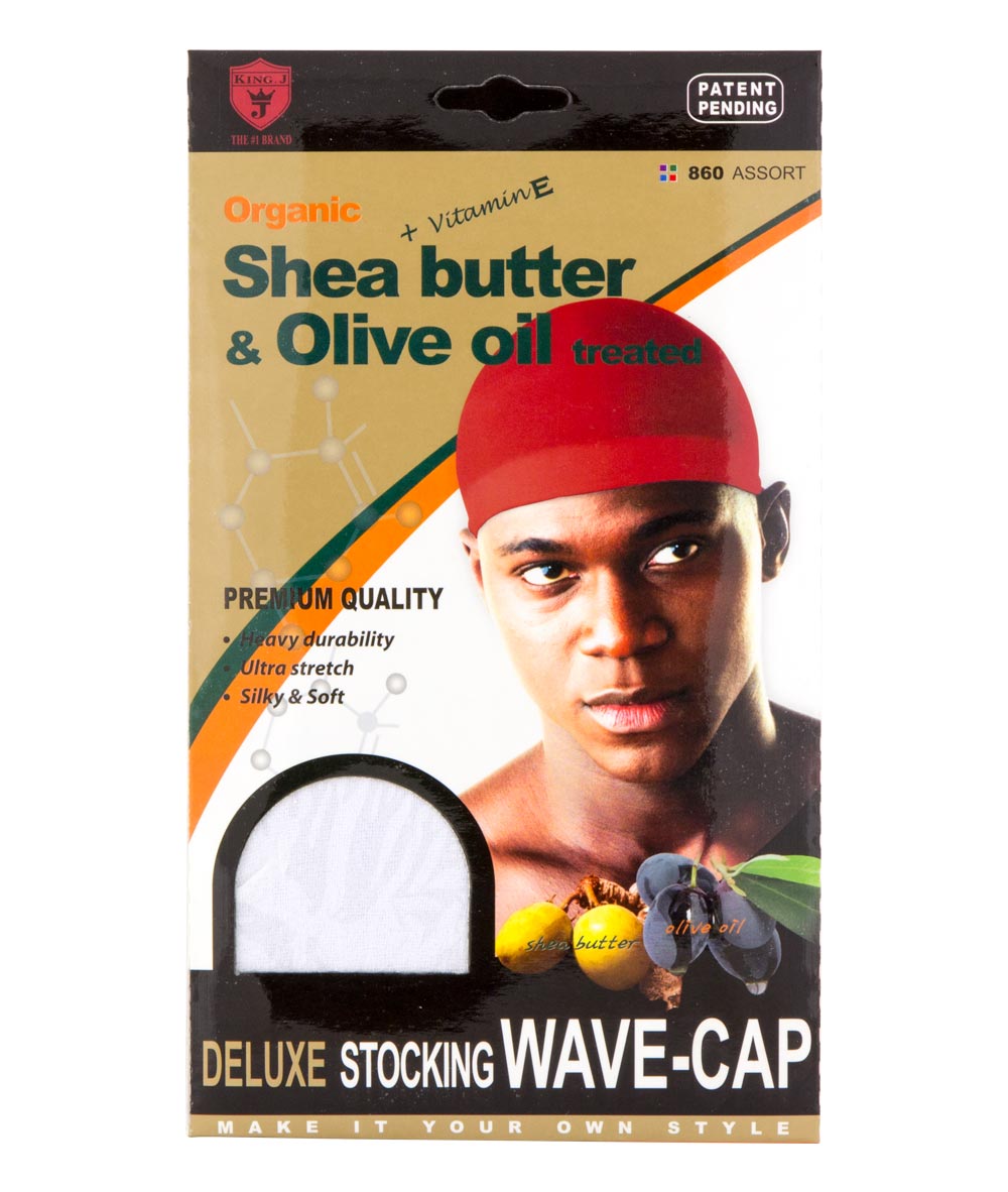 M&M King.J Organic Shea Butter + Olive Oil Deluxe Stocking Wave-Cap, ACCESSORIES JEWELRY FASHION - Cloré Beauty