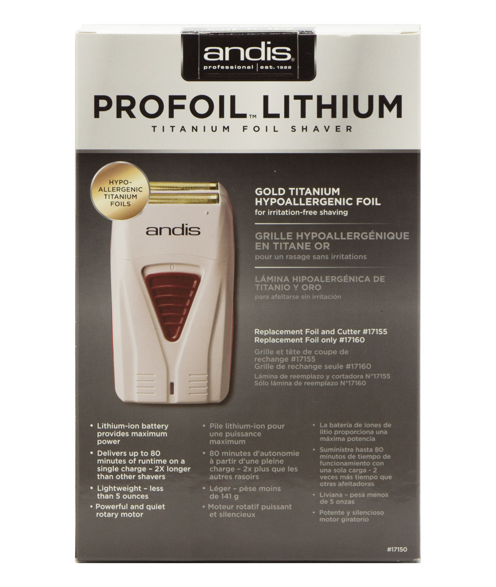 Andis Profoil Lithium Titanium Foil Shaver #17235, HAIR STYLING TOOLS - Cloré Beauty