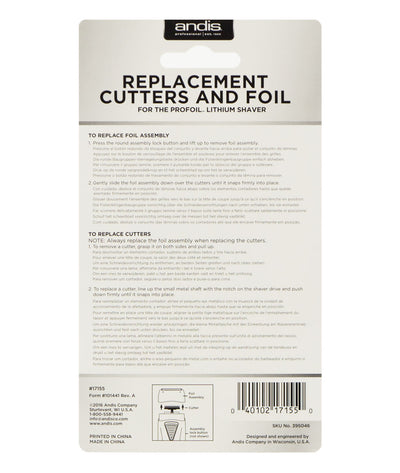 Andis Replacement Cutters And Foil #17155