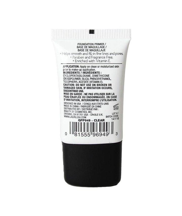 La Girl Pro Prep Hd Smooth Face Primer[Clear] #Gfp949 15ml