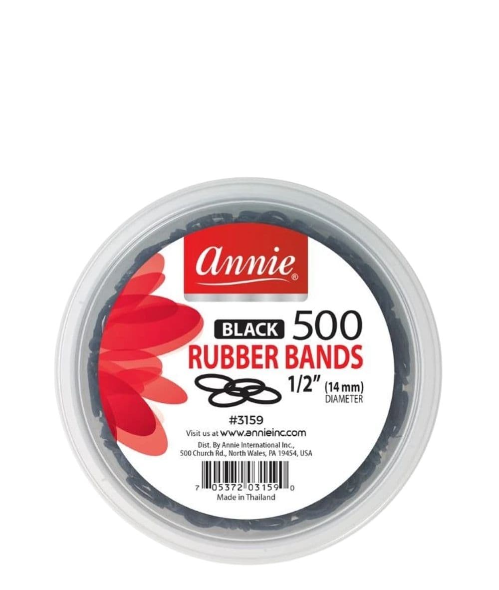 Annie 500 Rubber Bands #3159 [Black], HAIR STYLING TOOLS - Cloré Beauty