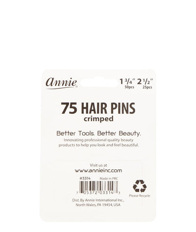 Annie 75 Hair Pins Ball Tipped 1 3/4In&2 1/2In #3314