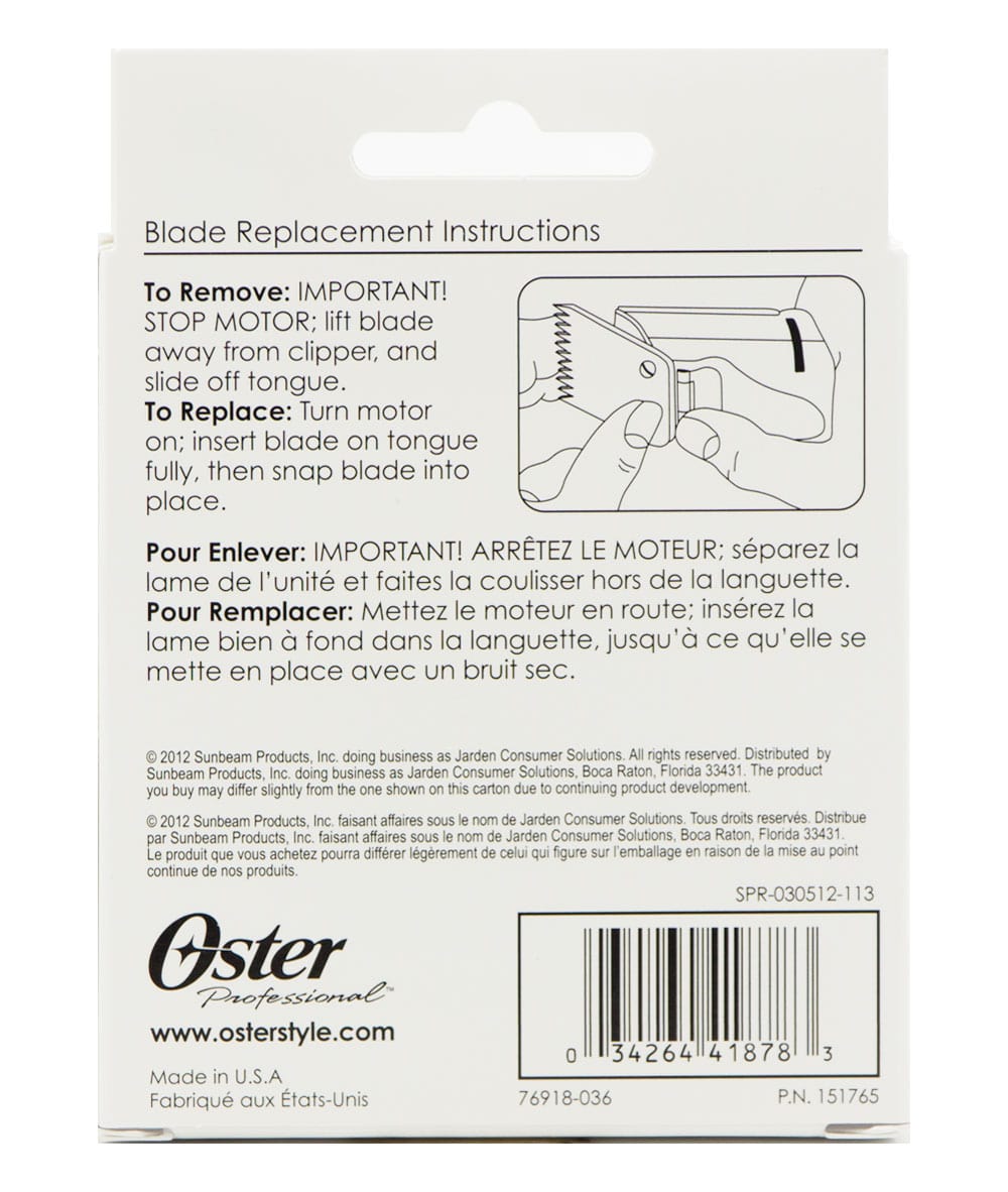 Oster Blade Modified 0A [1/50In, 0.5mm] #76918-036