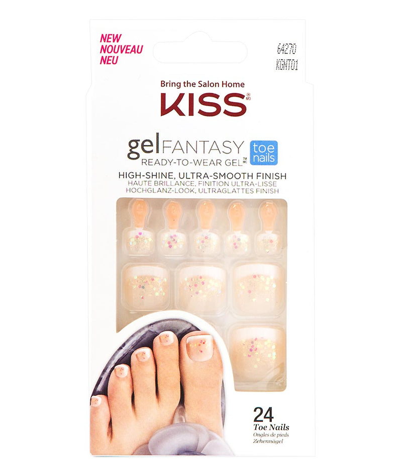 Kiss Gel Fantasy Ready-To-Wear Gel Toe Nails 24 PCS 