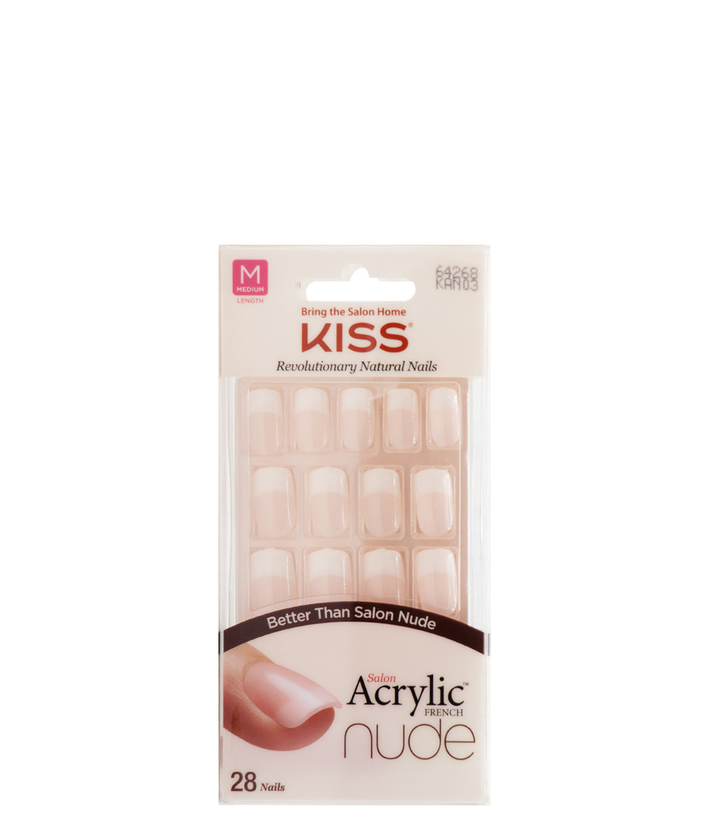 Kiss Salon Acrylic French Kit 28 Nails #Kan, COSMETICS MAKEUP - Cloré Beauty