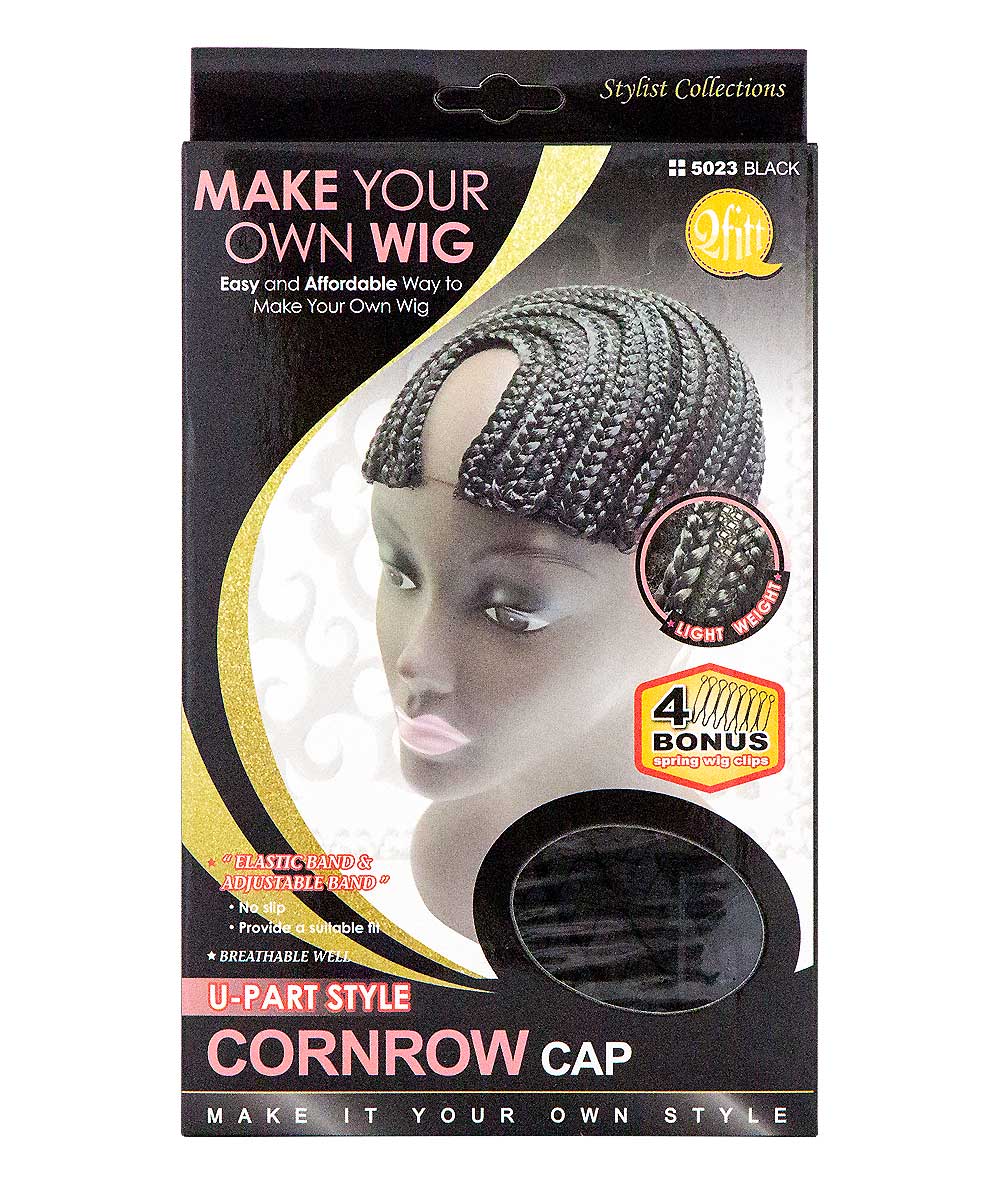 M&M Qfitt U-Part Style Conrow Cap Black #5023, ACCESSORIES JEWELRY FASHION - Cloré Beauty