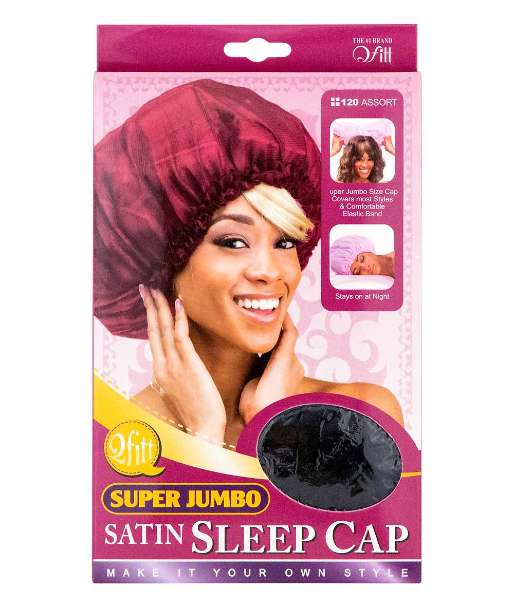 M&M Qfitt Super Jumbo Satin Sleep Cap Assorted #120, ACCESSORIES JEWELRY FASHION - Cloré Beauty