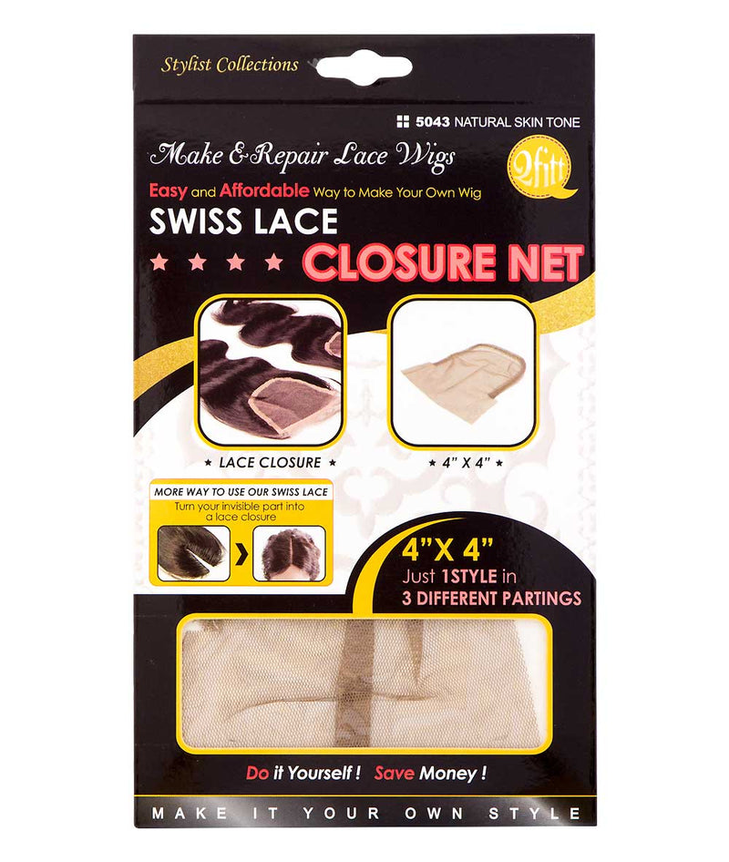 M&M Qfitt Swiss Lace Closure Net Natural Skin Tone