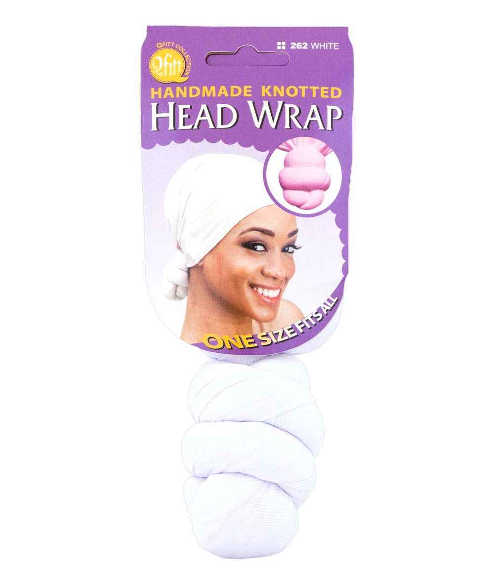 M&M Qfitt Handmade Knotted Head Wrap White #262, ACCESSORIES JEWELRY FASHION - Cloré Beauty
