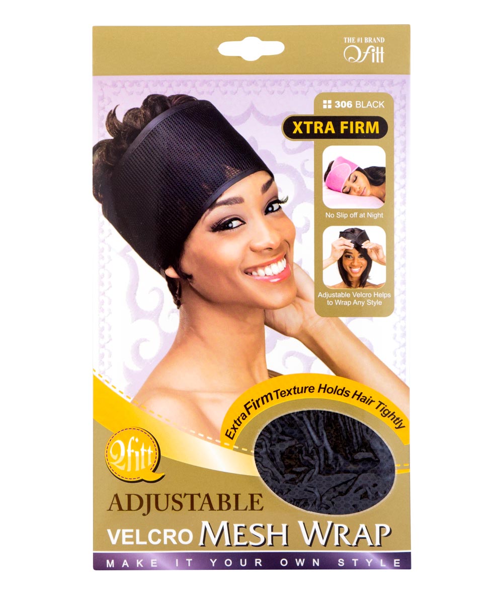 M&M Qfitt Adjustable Velcro Mesh Wrap Xtra Firm Black #306, Accessory - Cloré Beauty