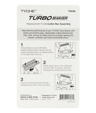 Tyche Turbo Shaver Bump-Free Shaving [Replacement Foil&Cutter Bar Assembly] #Thc08