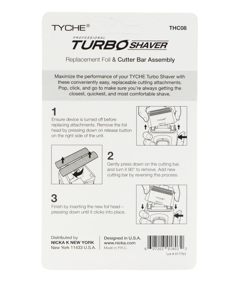 Tyche Turbo Shaver Bump-Free Shaving [Replacement Foil&Cutter Bar Assembly] 