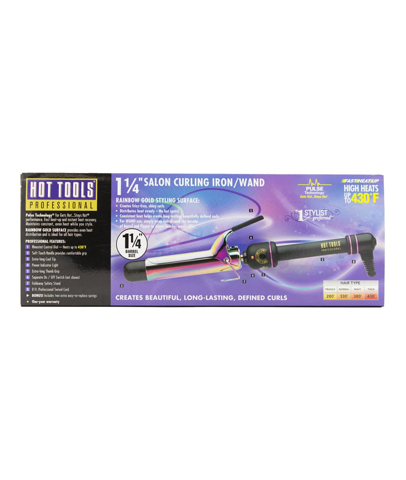 Hot Tools Salon Curling Iron/Wand Rainbow Gold [1 1/4In] 