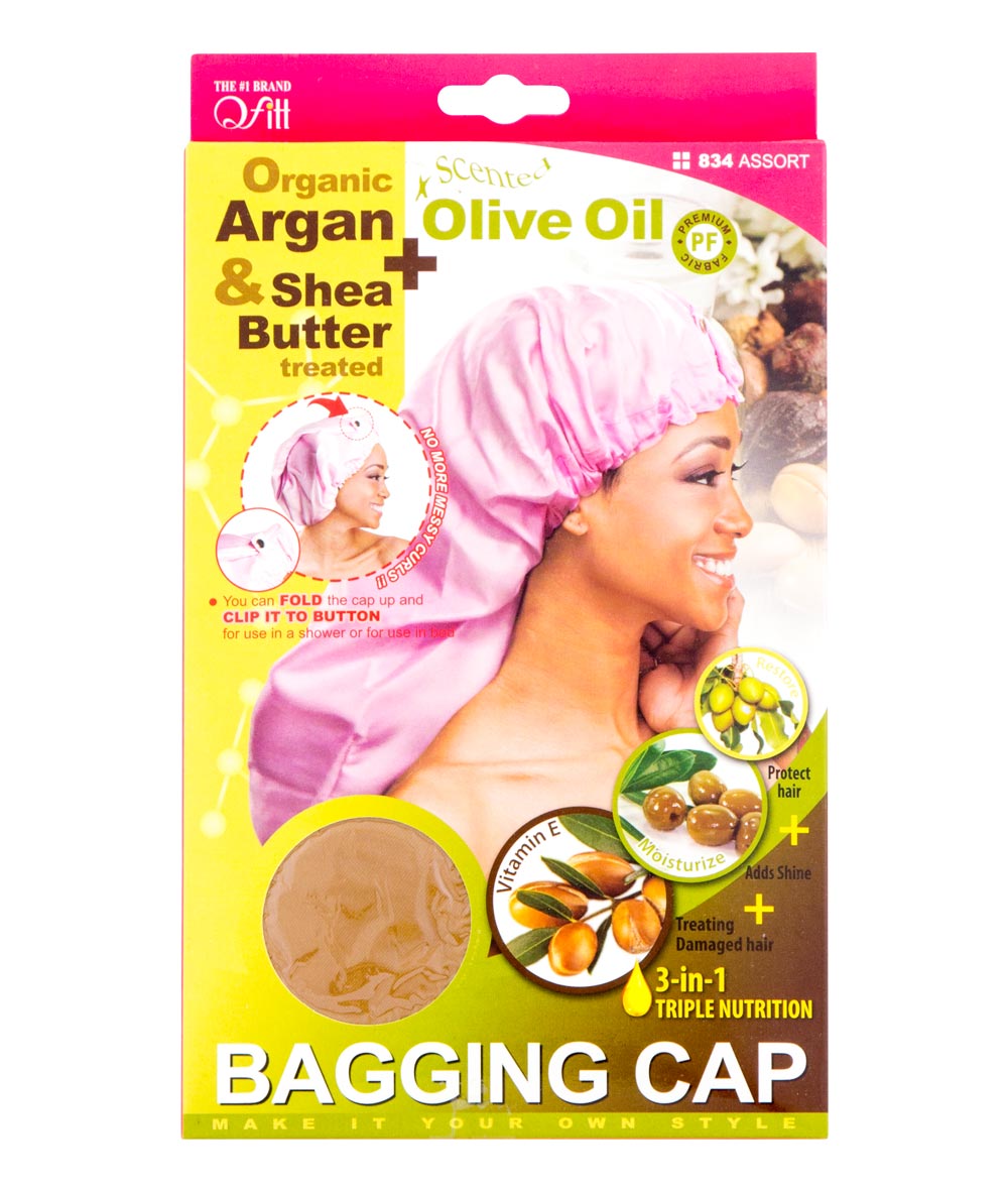 M&M Qfitt Organic Argan & Shea Butter + Olive Oil Bagging Cap Assorted #834, ACCESSORIES JEWELRY FASHION - Cloré Beauty
