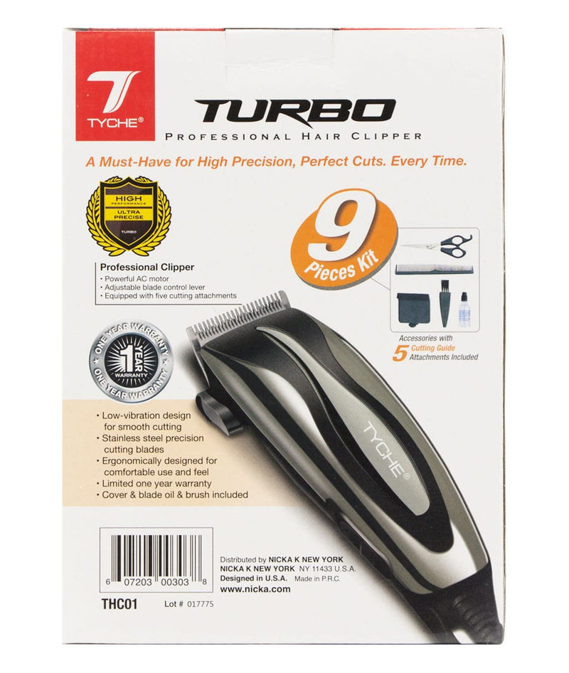 Tyche Professional Turbo Hair Clipper 9PCS Kit 