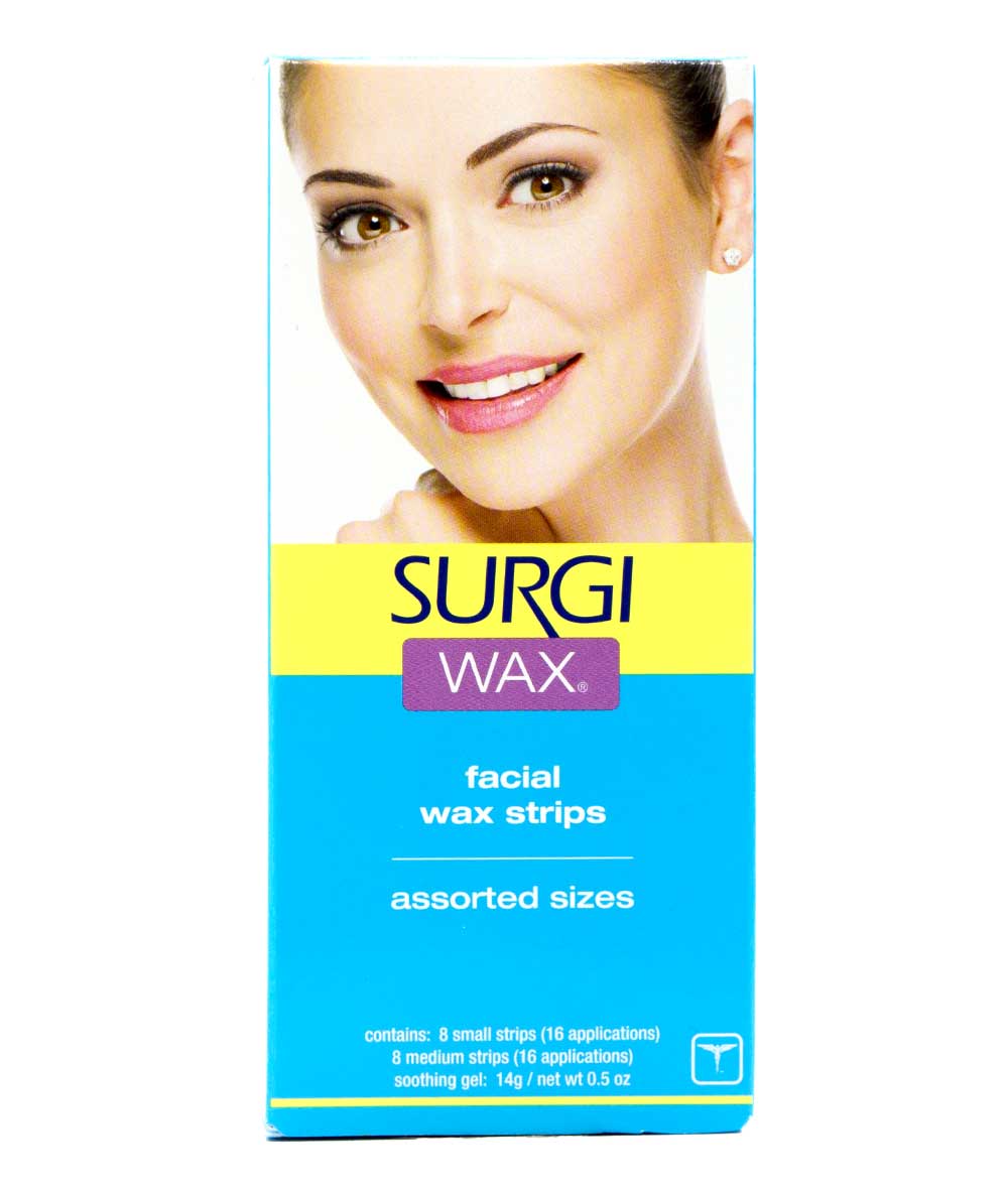 Surgi Wax Facial Wax Strips [Assorted Sizes] 16 Applications, SKIN CARE - Cloré Beauty