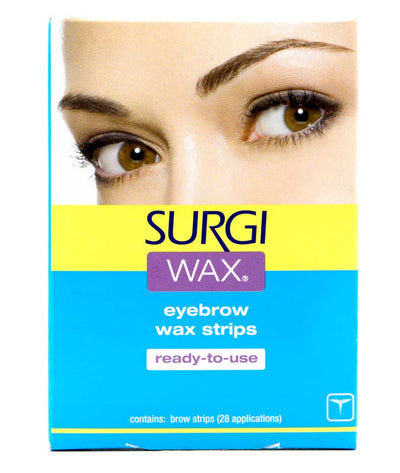 Surgi Wax Eyebrow Wax Strips [Ready-To-Use] 28 Applications