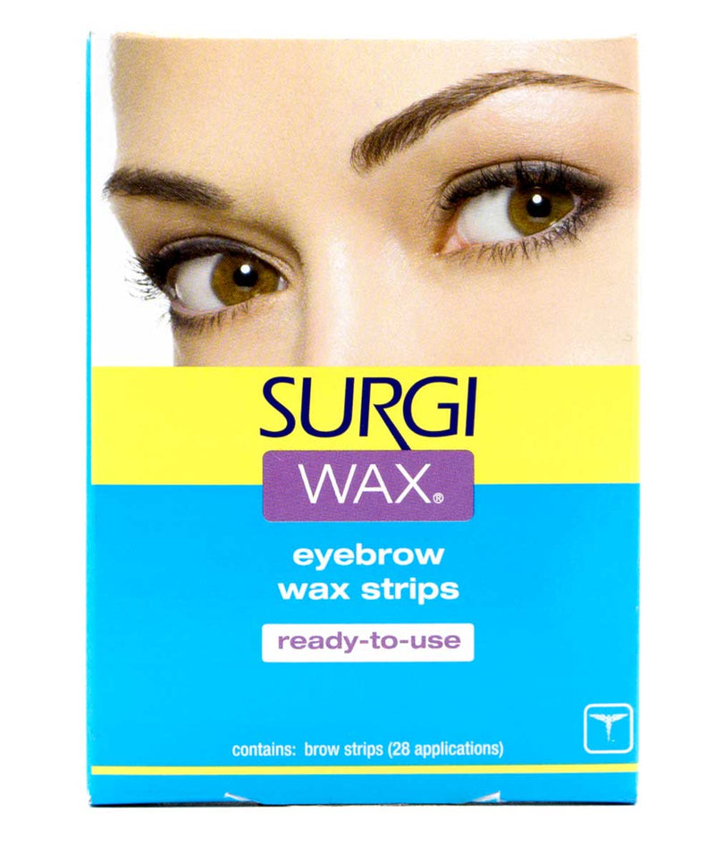 Surgi Wax Eyebrow Wax Strips [Ready-To-Use] 28 Applications