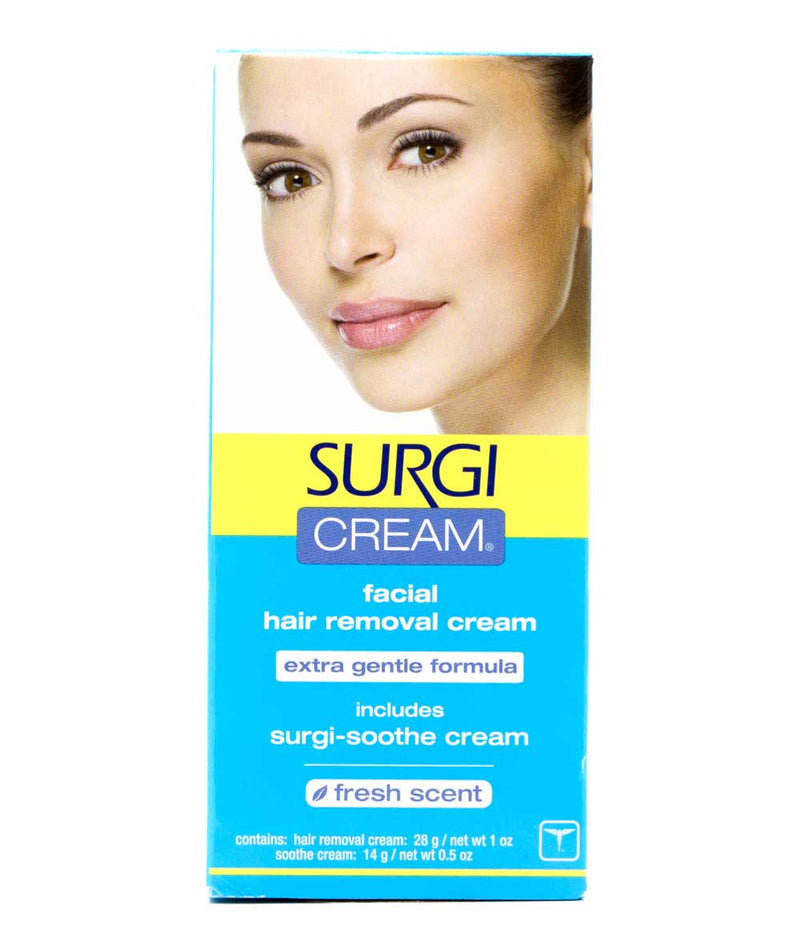 Surgi Cream Facial Hair Removal Cream [Extra Gentle Formula] 1 oz