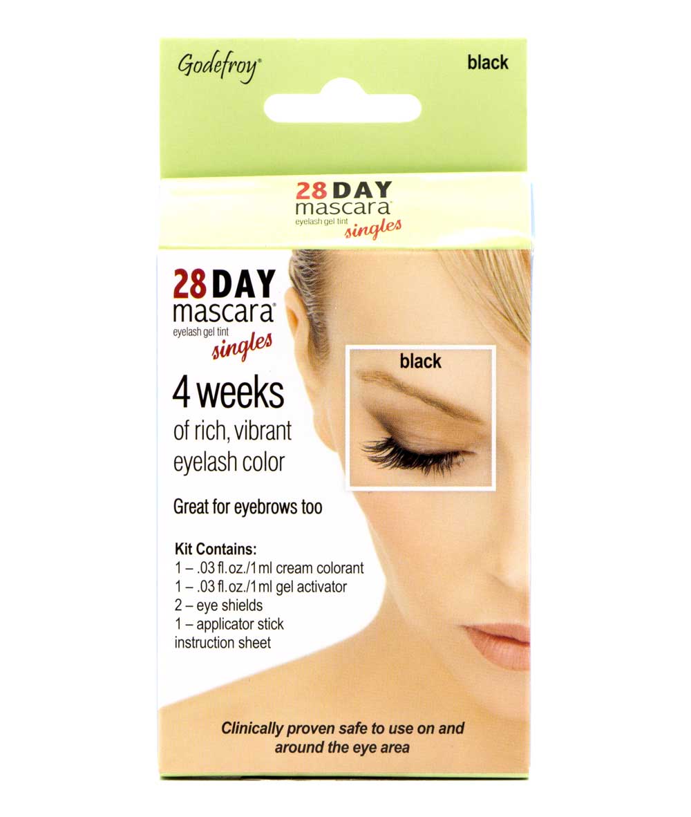 Godefroy 28 Day Mascara Eyelash Gel Tint Singles Kit [Black]