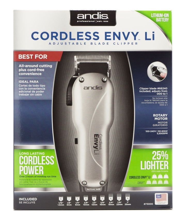 Andis Cordless Envy Li Adjustable Blade Clipper #73000