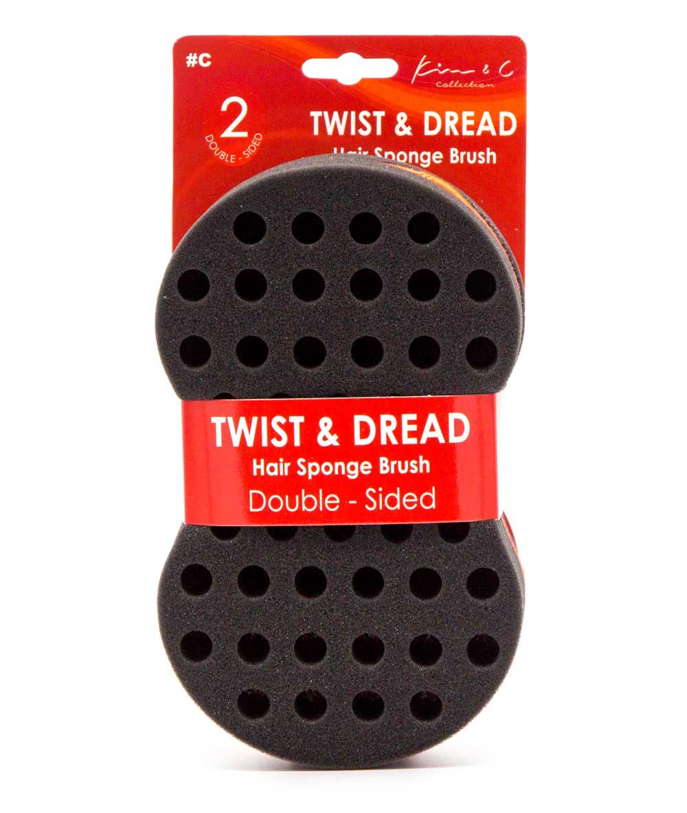 Kim & C Twist & Dread Hair Sponge Brush Double-Sided