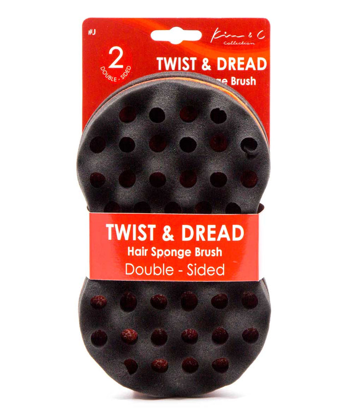 Kim & C Twist & Dread Hair Sponge Brush Double-Sided