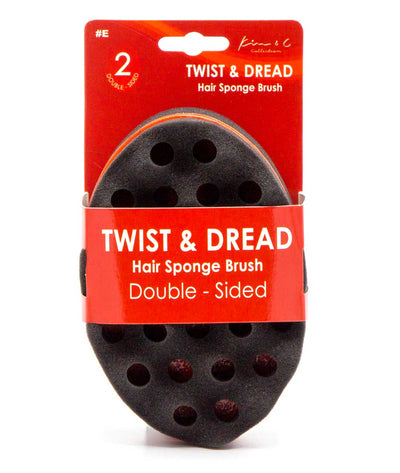 Kim & C Twist & Dread Hair Sponge Brush Double-Sided