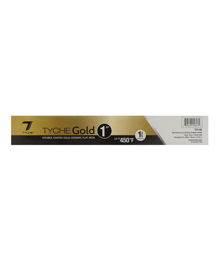 Tyche Gold Double Coated Gold Ceramic Flat Iron [1"] #Tg100