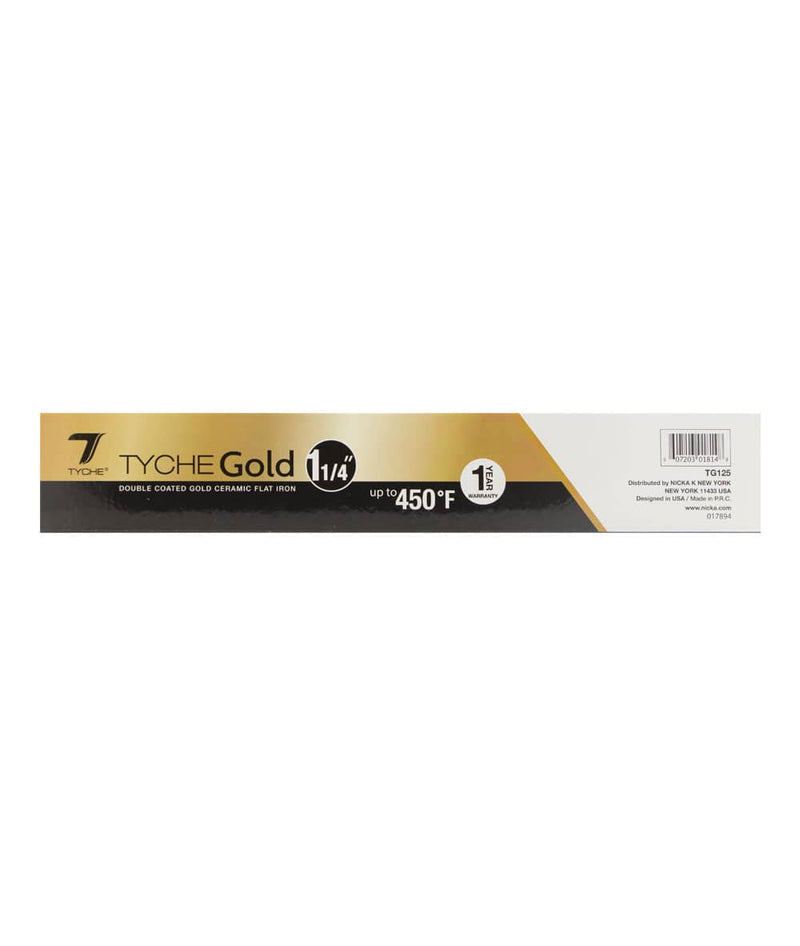 Tyche Gold Double Coated Gold Ceramic Flat Iron [1 1/4"] 