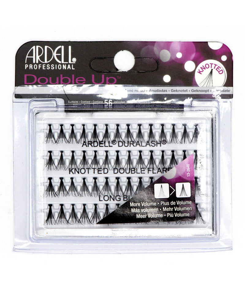 Ardell Double Up Duralash Individuals Knotted Double Flares Long Black