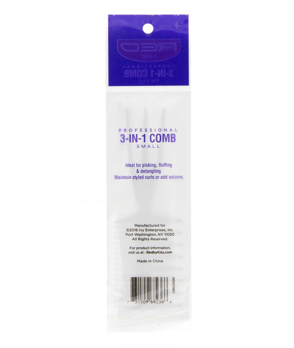 Red By Kiss Professional 3-In-1 Comb #Hm58 [Small], Hair Tools - Cloré Beauty