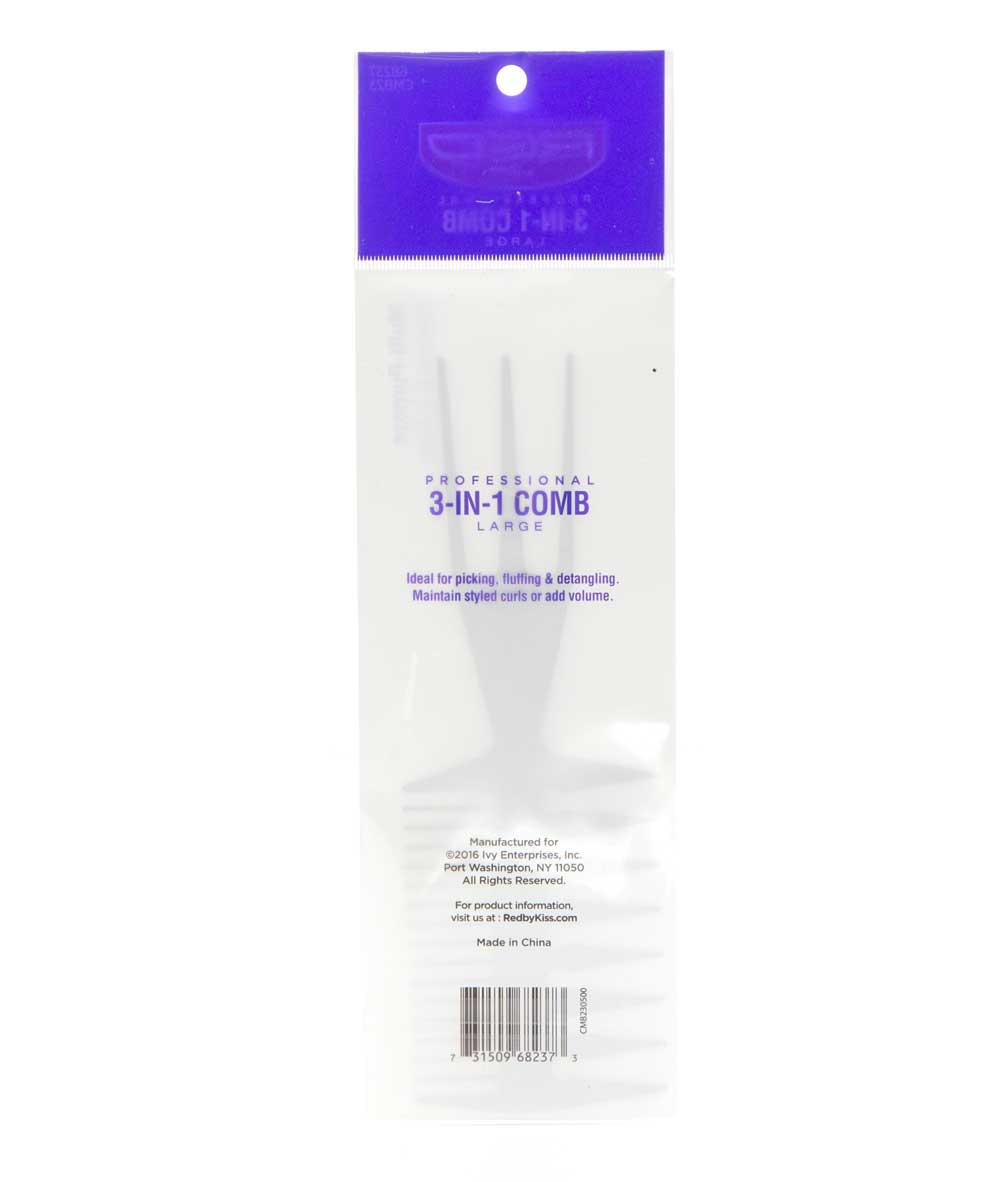 Red By Kiss Professional 3-In-1 Comb #HM59 [Large], Hair Tools - Cloré Beauty