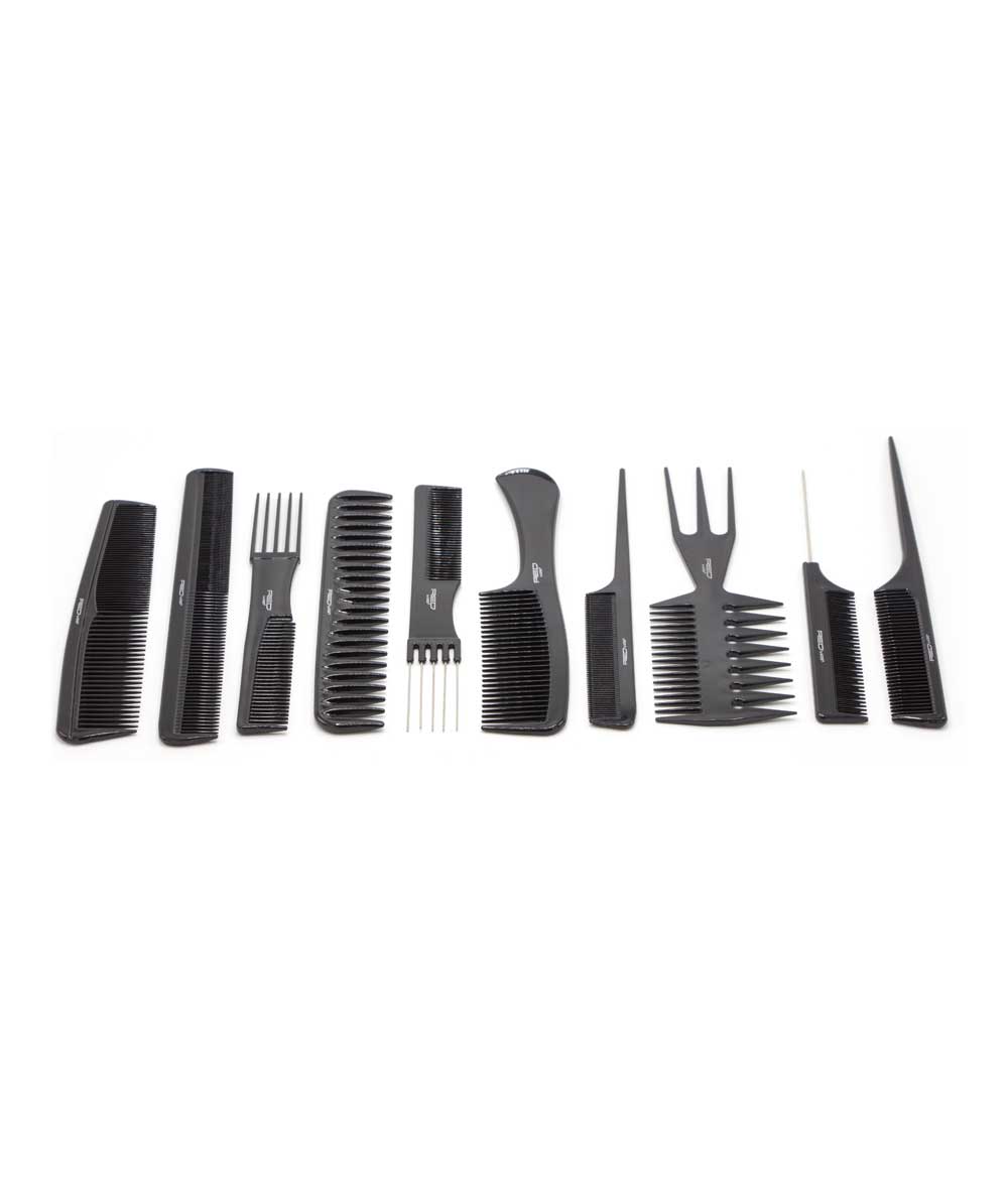 Red By Kiss Professional 10-PC Comb Set #HM60 [Black]