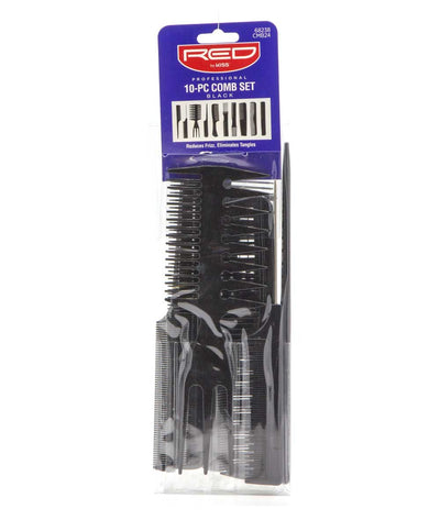 Red By Kiss Professional 10-PC Comb Set #HM60 [Black]