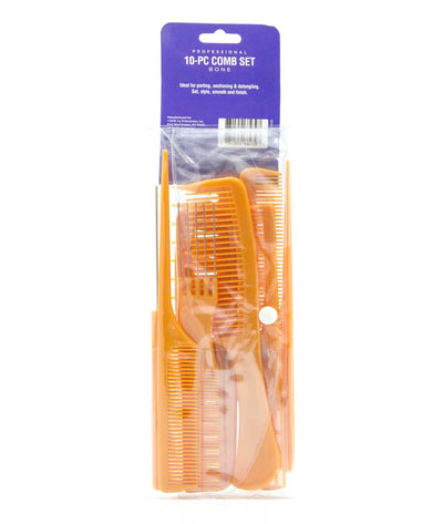 Red By Kiss Professional 10-PC Comb Set #HM61[Bone]