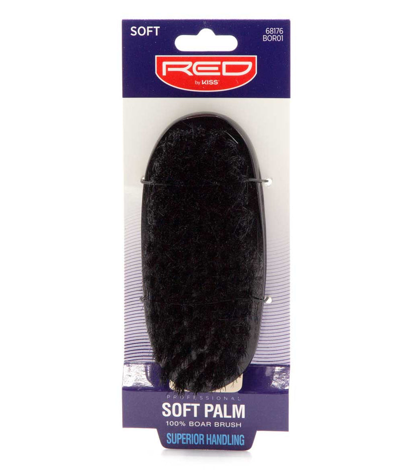 Red By Kiss Professional Soft Palm 100% Boar Brush Superior Handling 