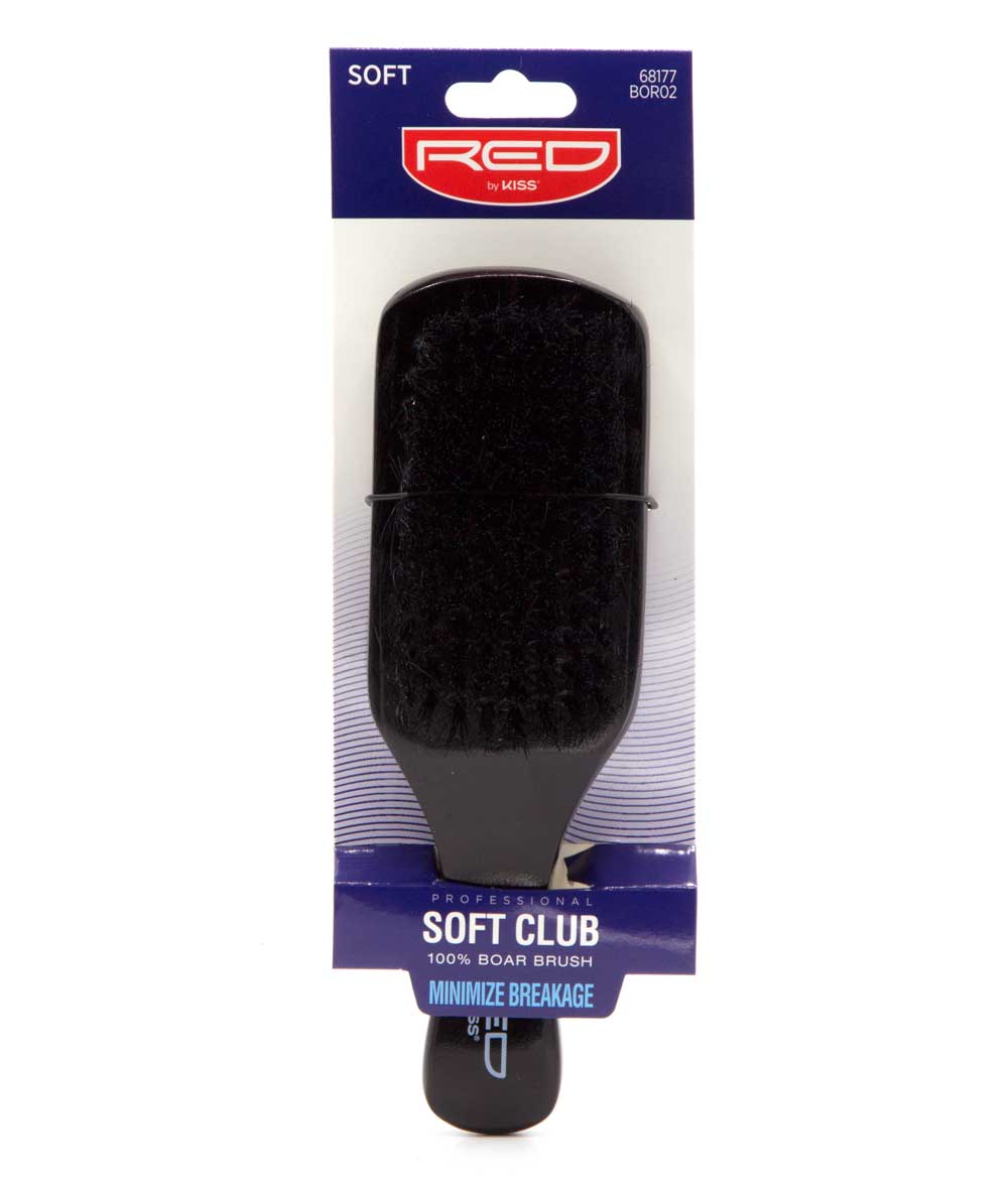 Red By Kiss Professional Soft Club 100% Boar Brush Minimize Breakage #Bor02, Hair Tools - Cloré Beauty