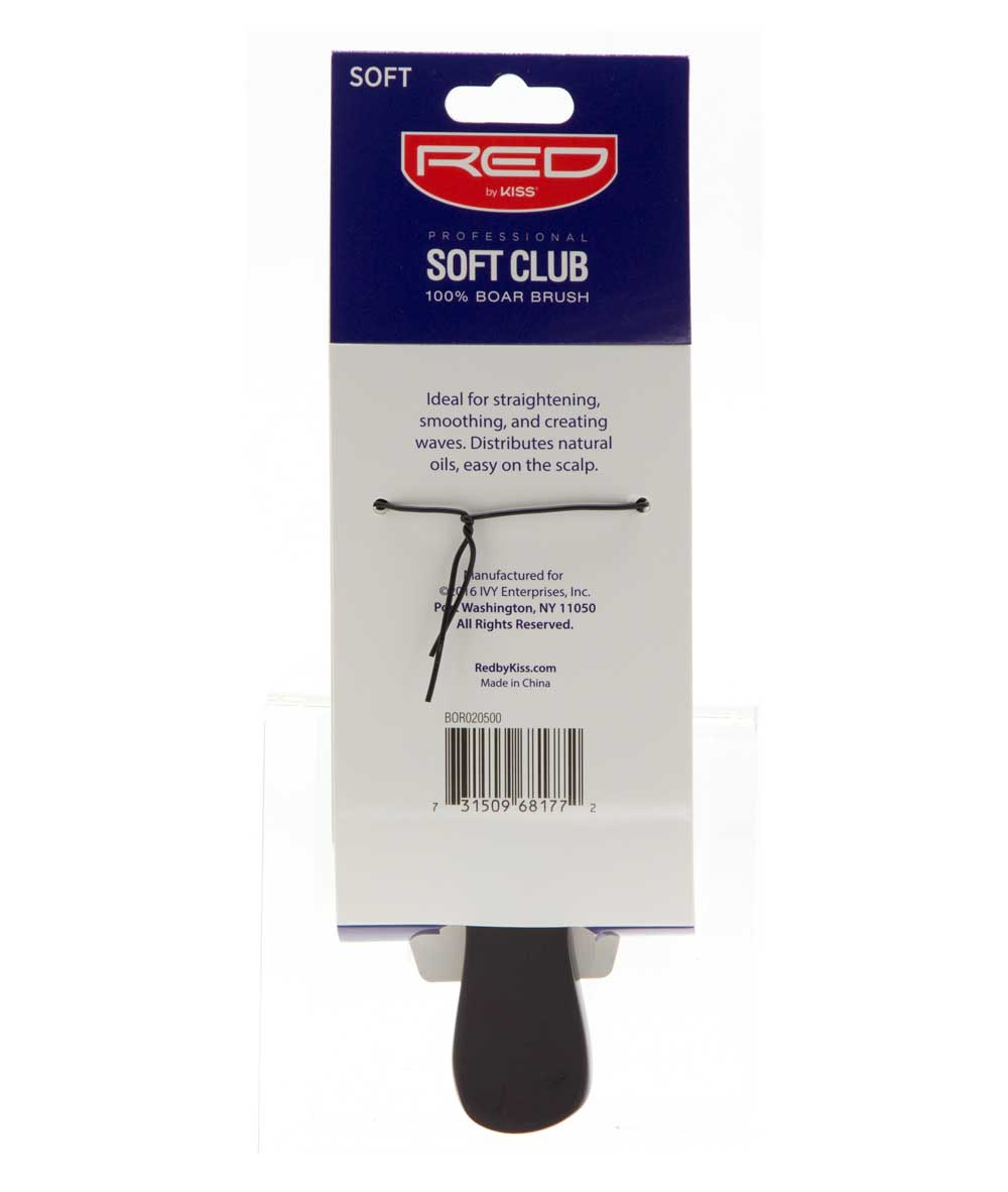 Red By Kiss Professional Soft Club 100% Boar Brush Minimize Breakage #Bor02, Hair Tools - Cloré Beauty