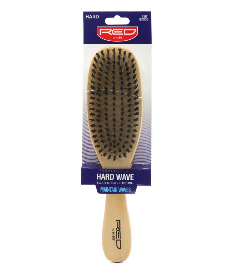 Red By Kiss Professional Hard Wave Boar Bristle Brush Maintain Waves 
