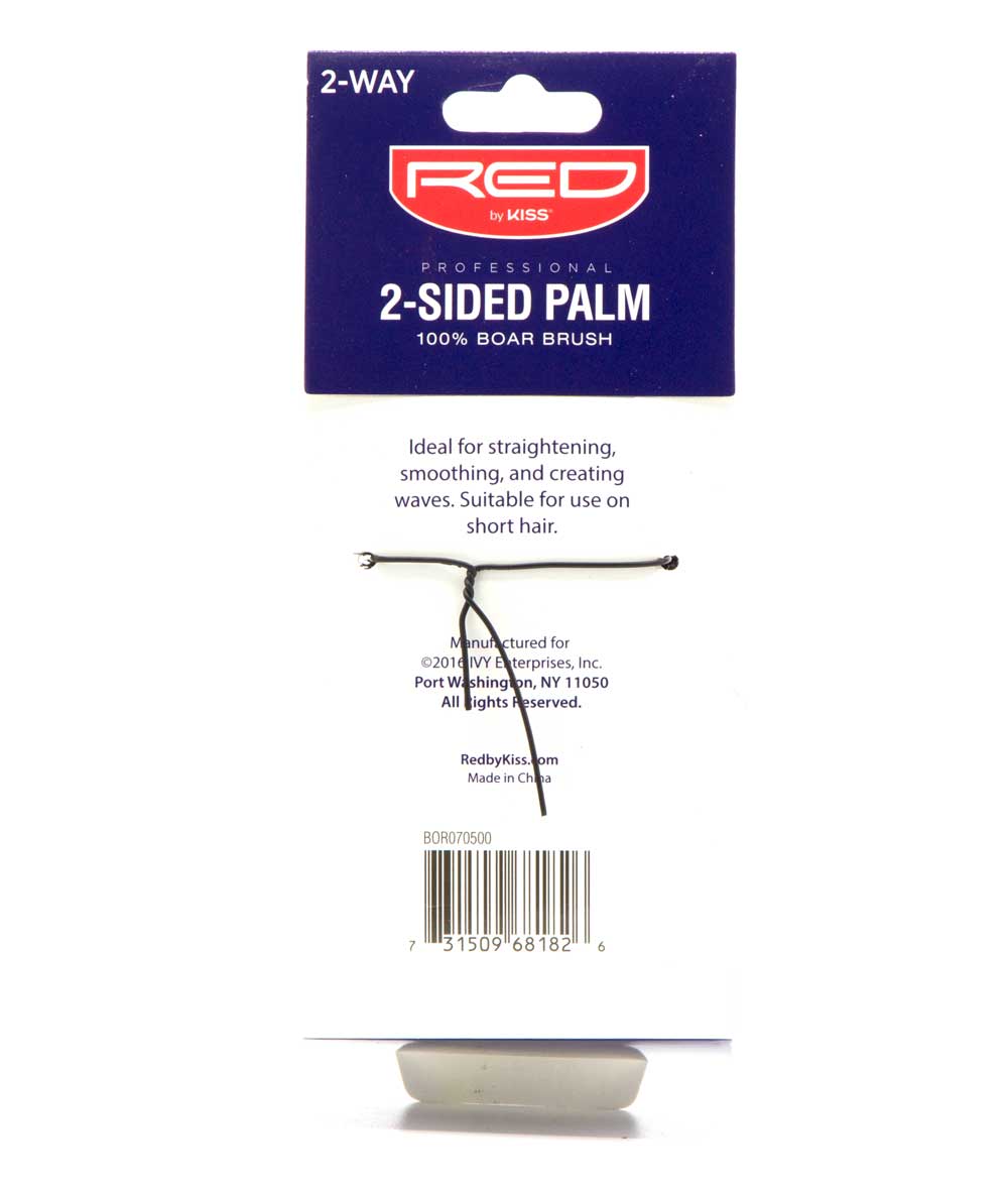 Red By Kiss Professional 2-Sided Palm 100% Boar Brush Smooth Styling #Bor07, Hair Tools - Cloré Beauty