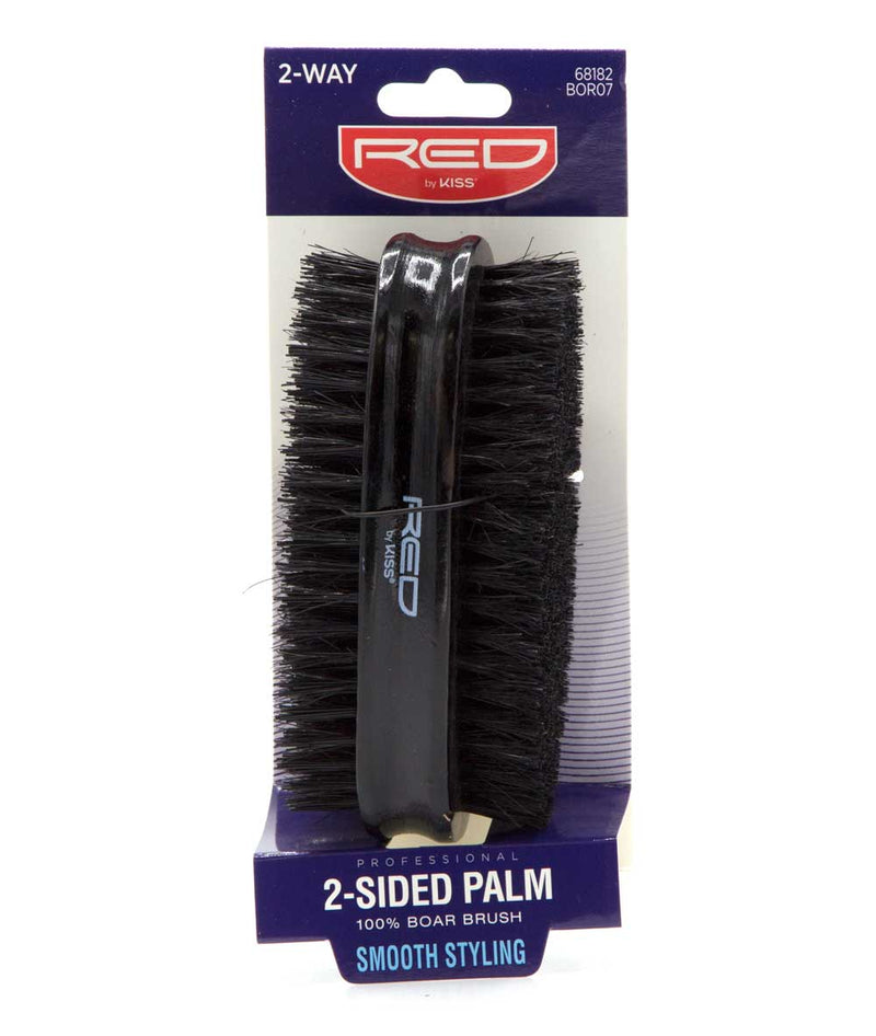 Red By Kiss Professional 2-Sided Palm 100% Boar Brush Smooth Styling 