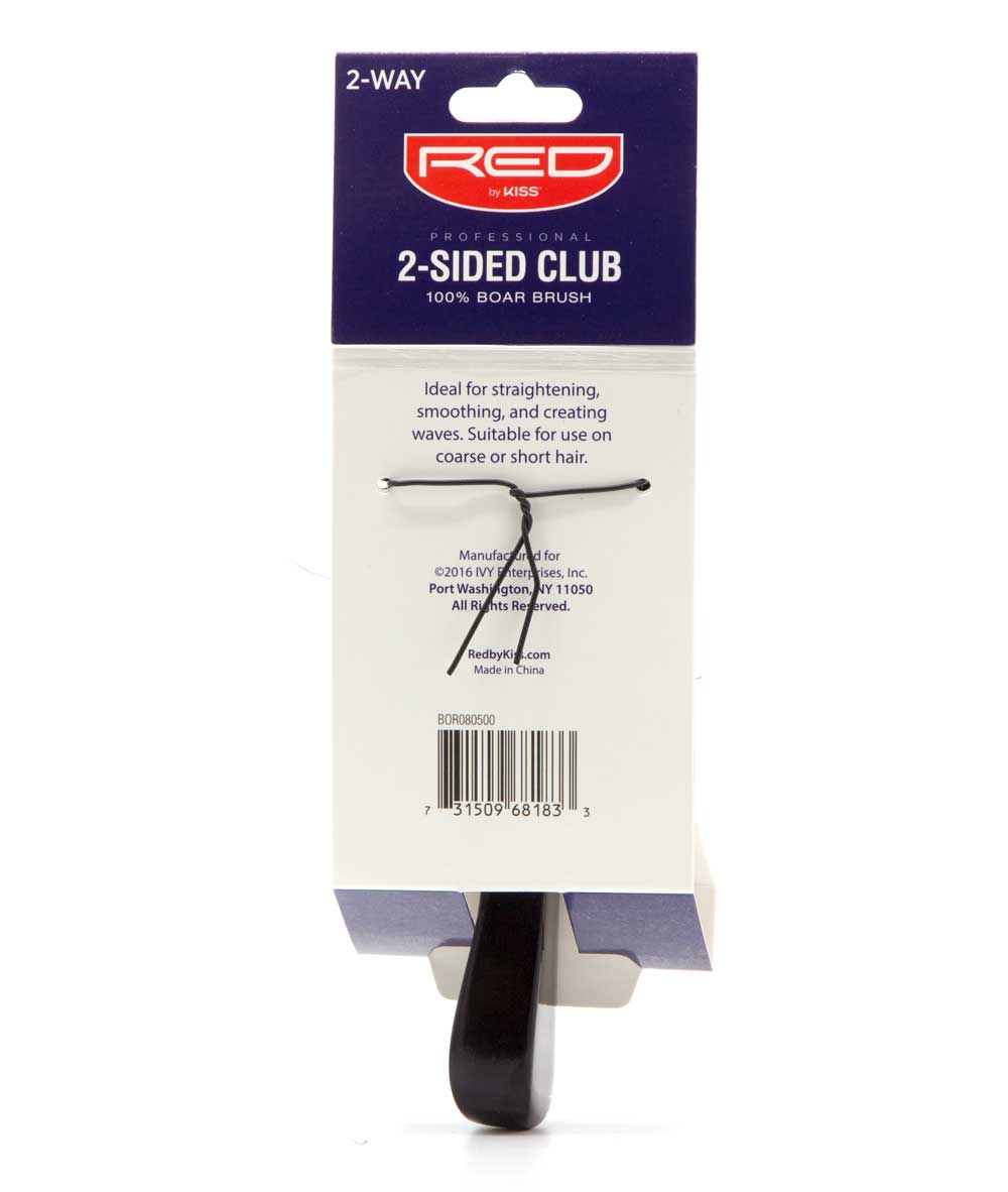 Red By Kiss Professional 2-Sided Club 100% Boar Brush Smooth Styling #Bor08, Hair Tools - Cloré Beauty