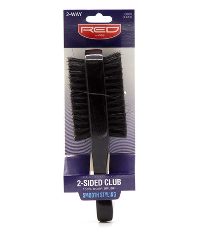 Red By Kiss Professional 2-Sided Club 100% Boar Brush Smooth Styling #Bor08