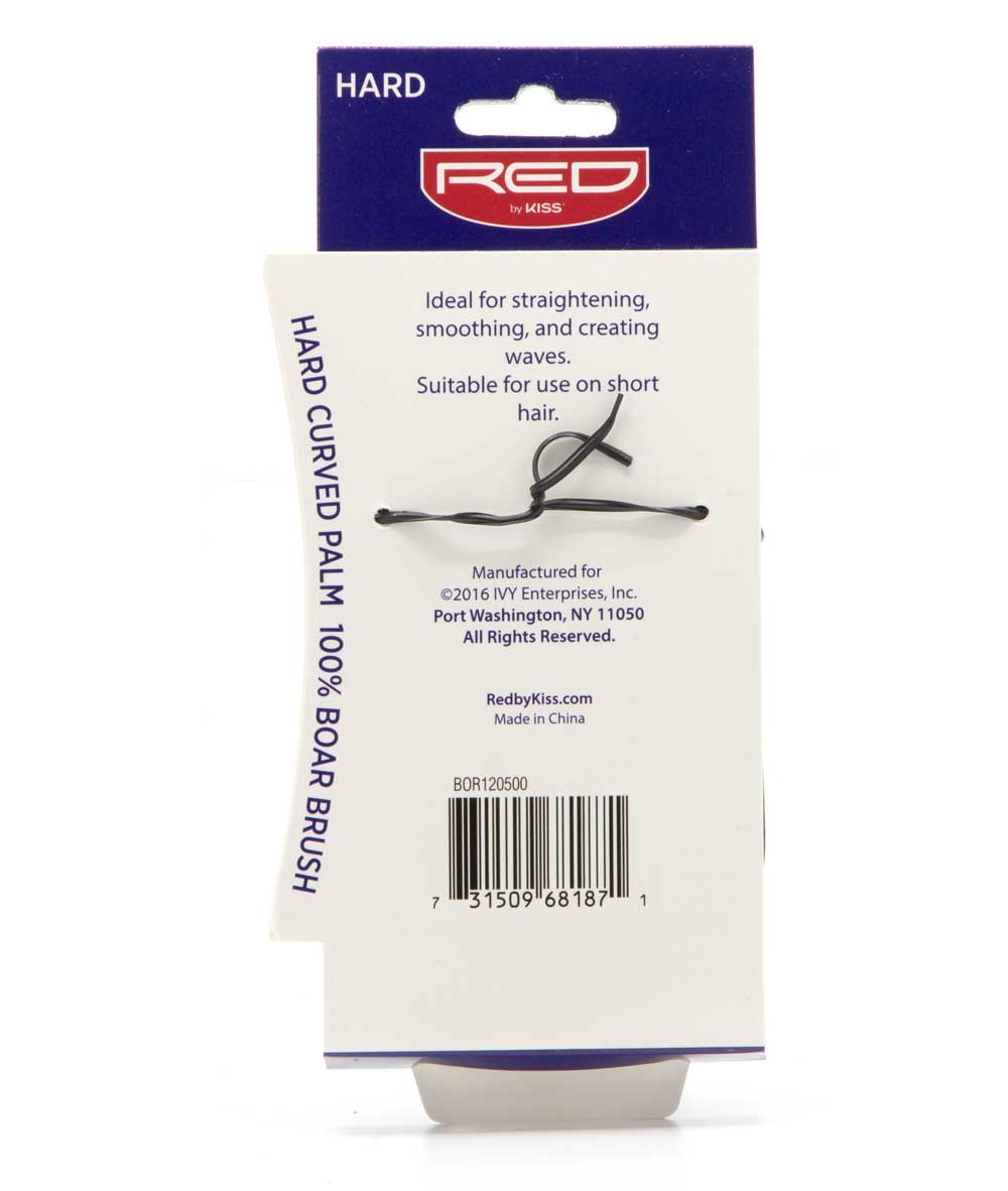 Red By Kiss Professional Hard Curved Palm Boar Bristle Brush Superior Handling #Bor12, HAIR STYLING TOOLS - Cloré Beauty