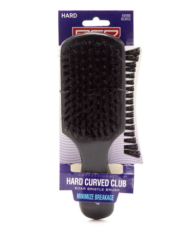 Red By Kiss Professional Hard Curved Club Boar Bristle Brush Minimize Breakage #Bor13