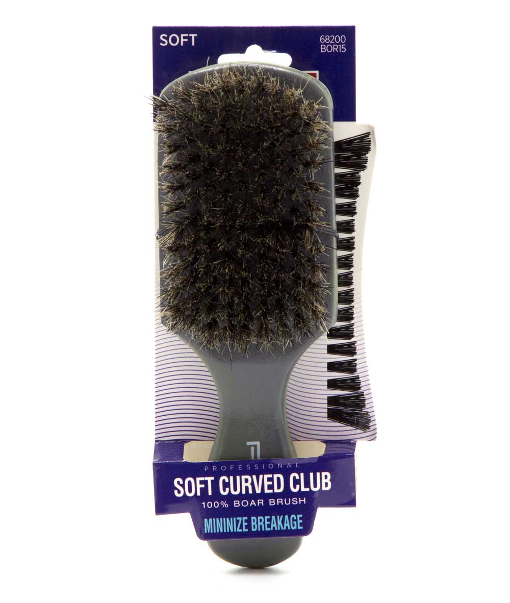 Red By Kiss Professional Soft Curved Club 100% Boar Brush Minimize Breakage #Bor15, HAIR STYLING TOOLS - Cloré Beauty