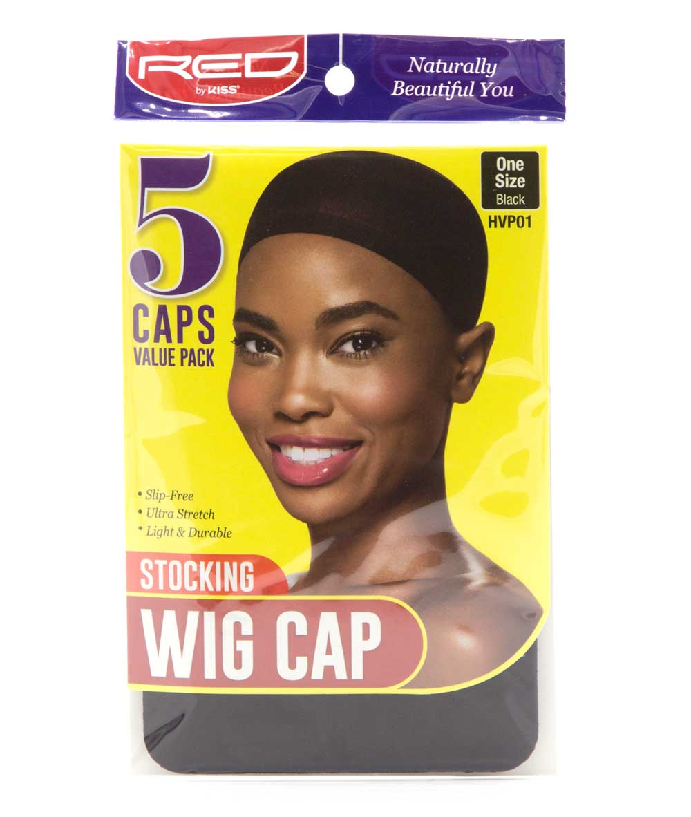 Red By Kiss Stocking Wig Cap 5 Caps #Hvp01 [Black], ACCESSORIES JEWELRY FASHION - Cloré Beauty